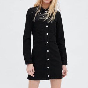 Zara Black Denim Dress